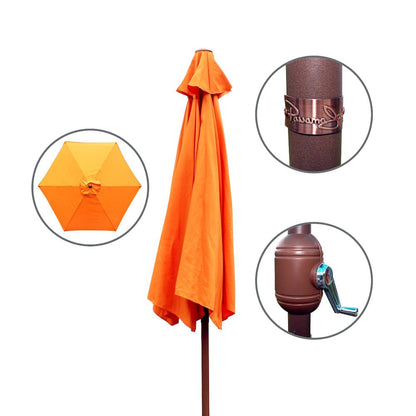 Panama Jack Orange 9 Ft Alum Patio Umbrella W/Crank