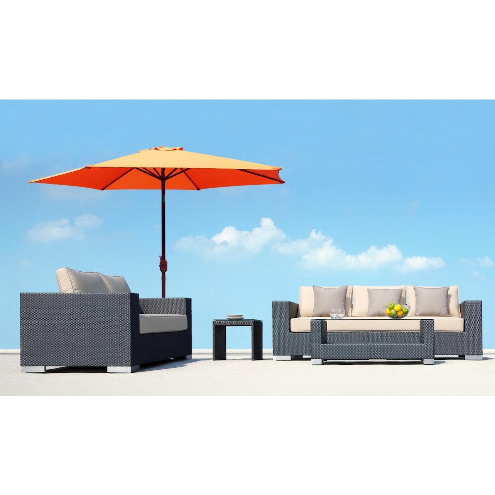 Panama Jack Orange 9 Ft Alum Patio Umbrella W/Crank