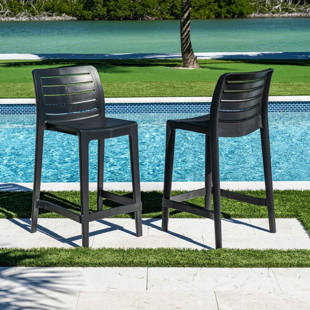 Leva Set of 2 Barstools - Anthracite