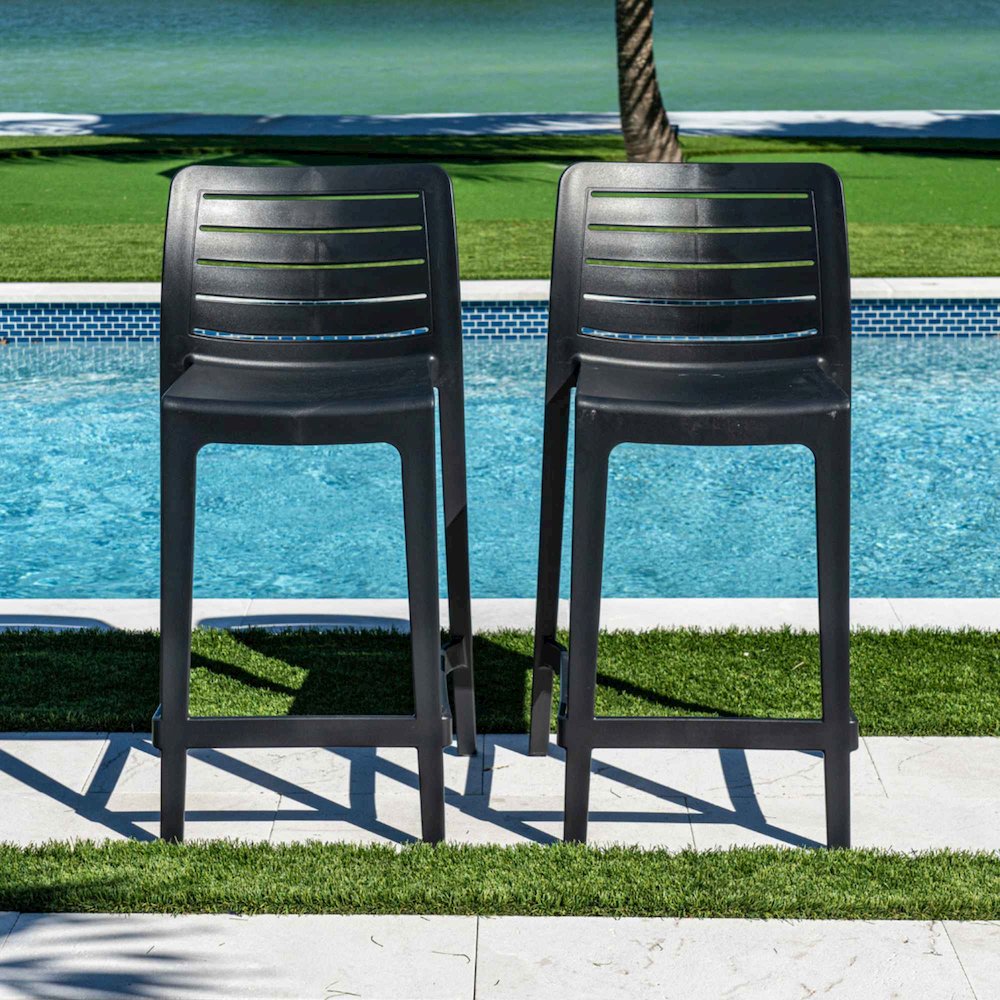Leva Set of 2 Barstools - Anthracite