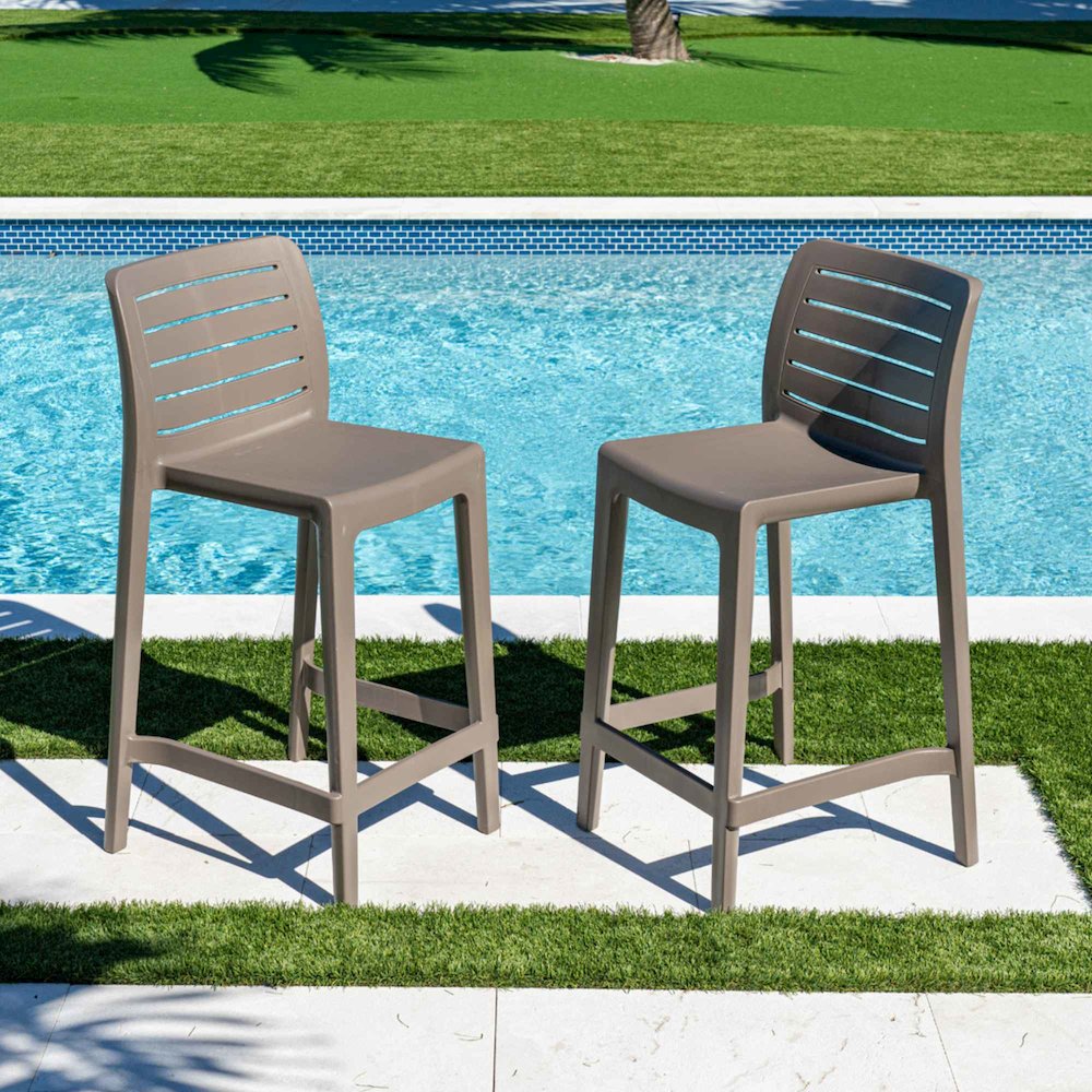 Leva Set of 2 Barstools - Cappucino