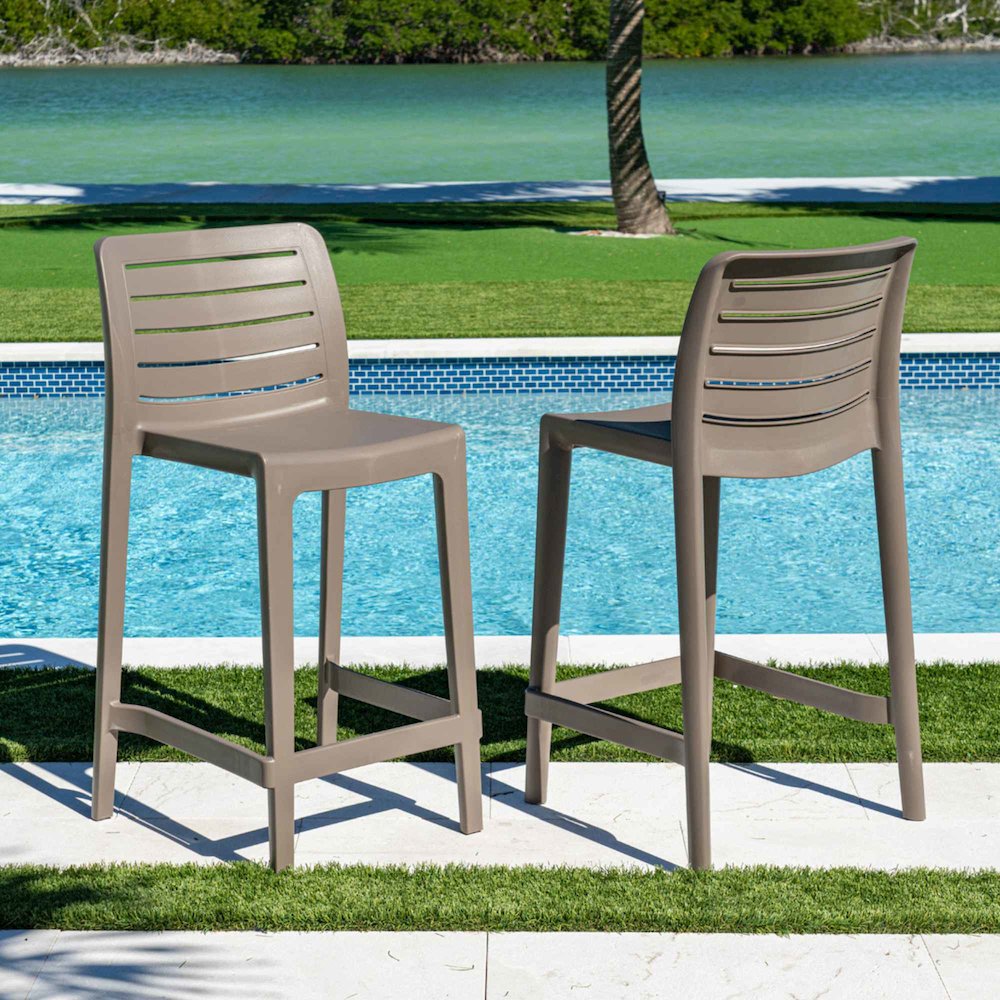Leva Set of 2 Barstools - Cappucino