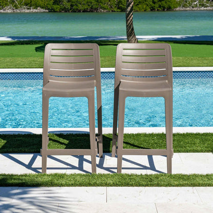 Leva Set of 2 Barstools - Cappucino