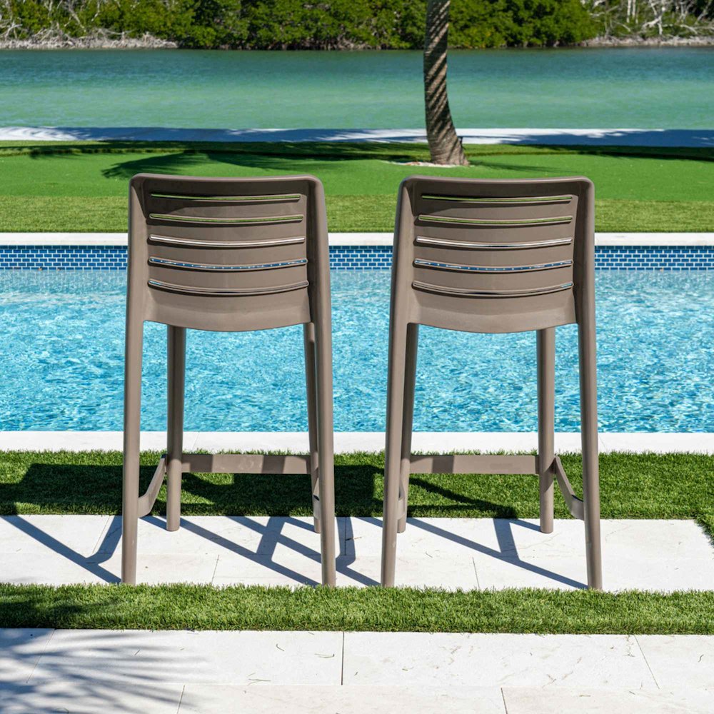 Leva Set of 2 Barstools - Cappucino