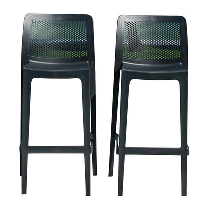 Lisa Set of 2 Barstools - Anthracite