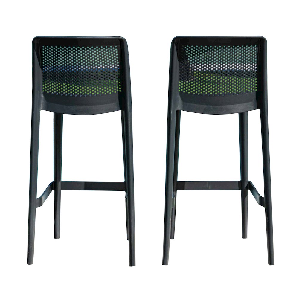 Lisa Set of 2 Barstools - Anthracite