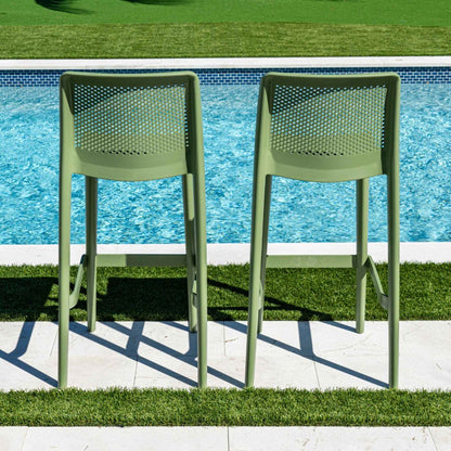 Lisa Set of 2 Barstools - Green