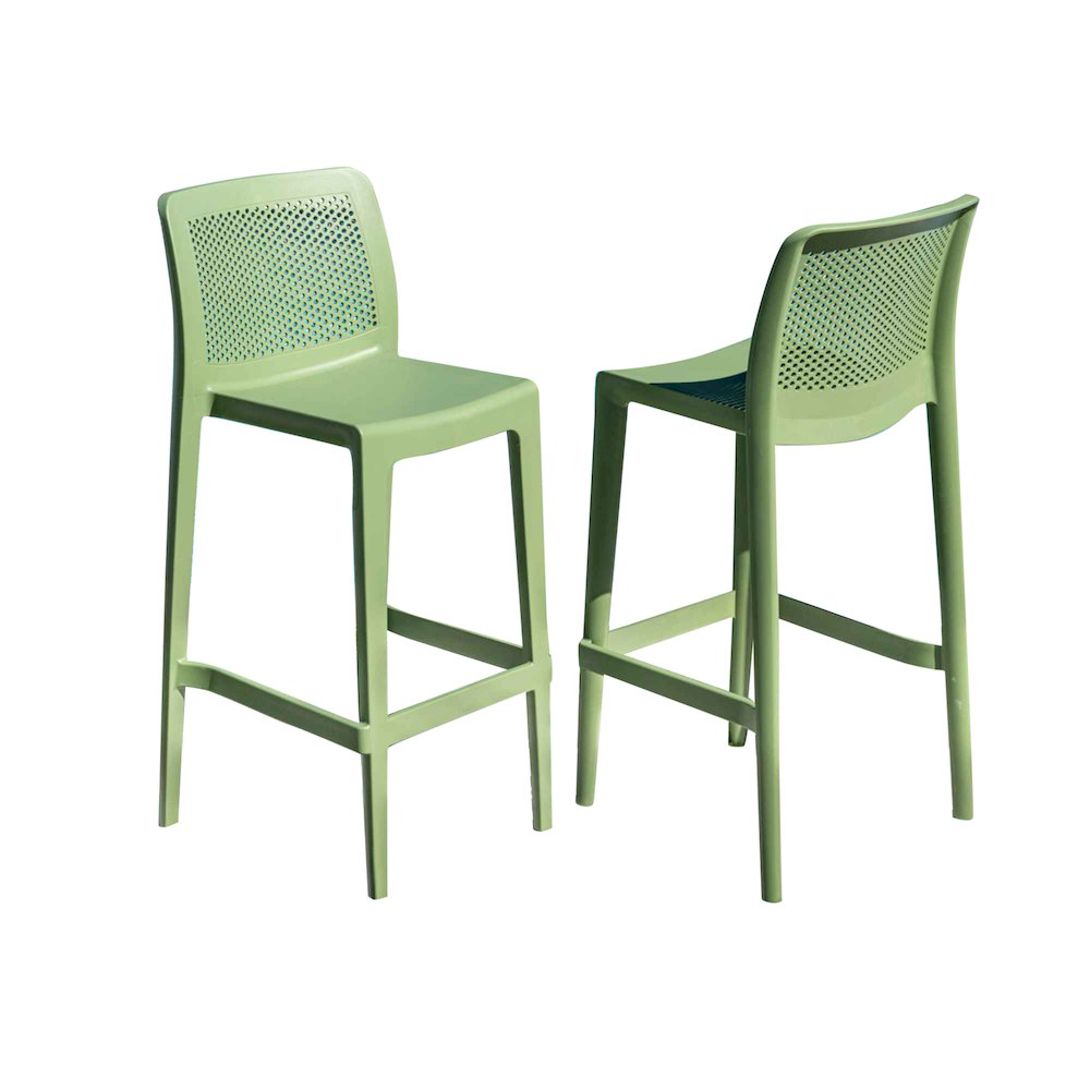 Lisa Set of 2 Barstools - Green