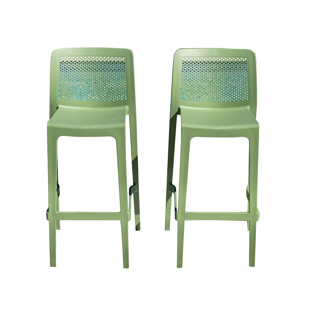 Lisa Set of 2 Barstools - Green