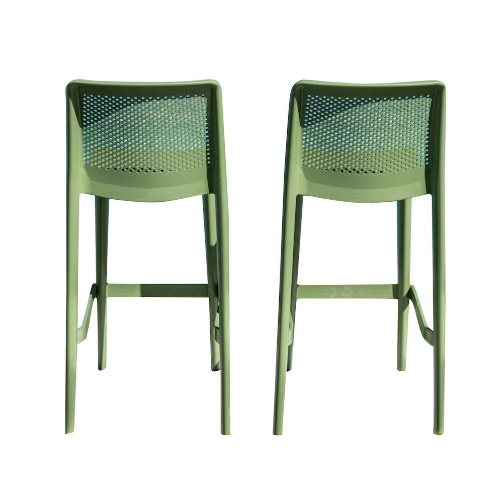 Lisa Set of 2 Barstools - Green