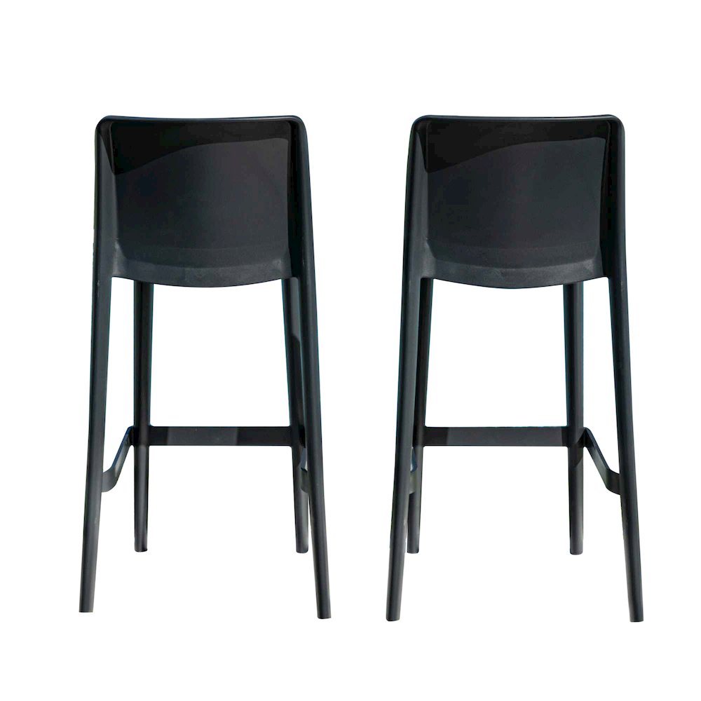 Luna Set of 2 Barstools - Anthracite