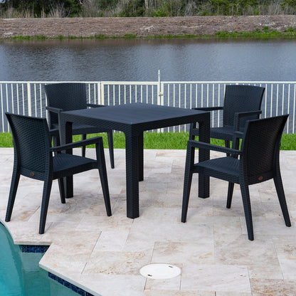 Montana 5-Piece Dining Set-Anthracite