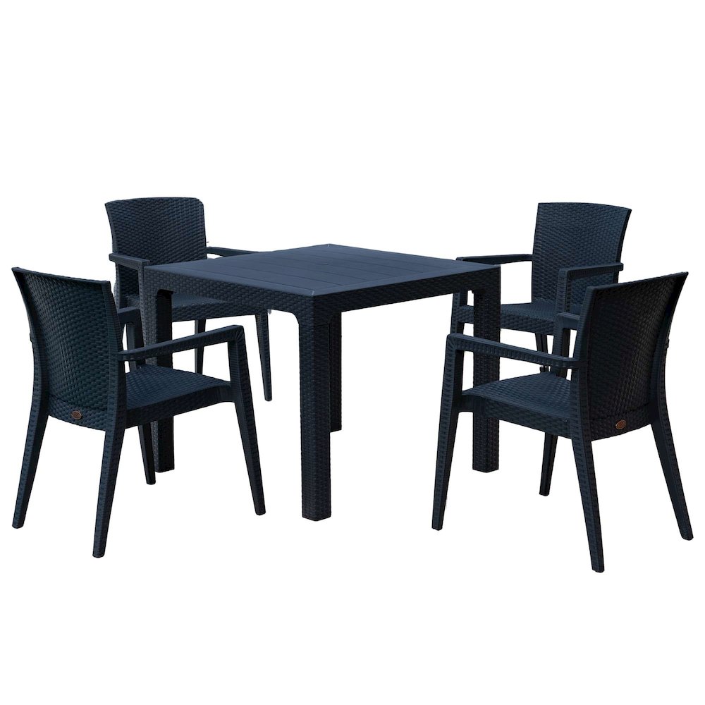 Montana 5-Piece Dining Set-Anthracite