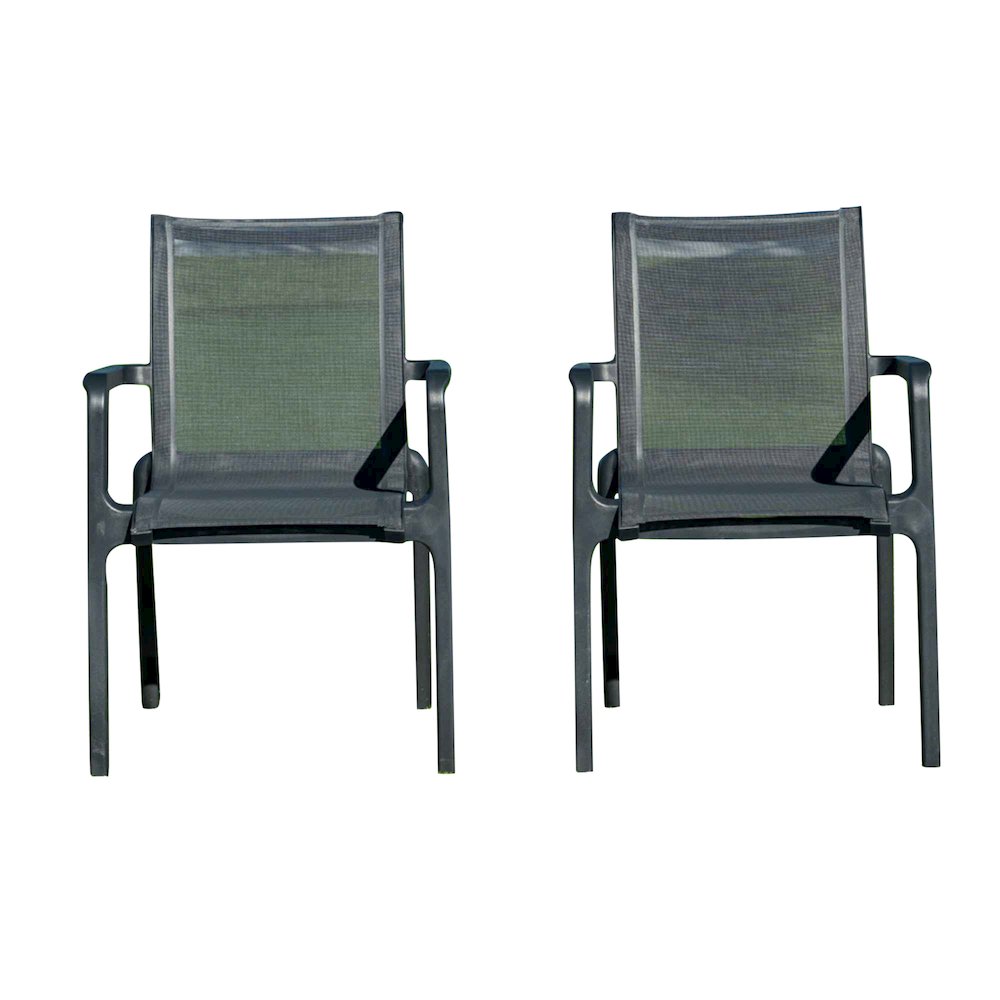 Paris Set of 2 Sling Armchairs - Anthracite