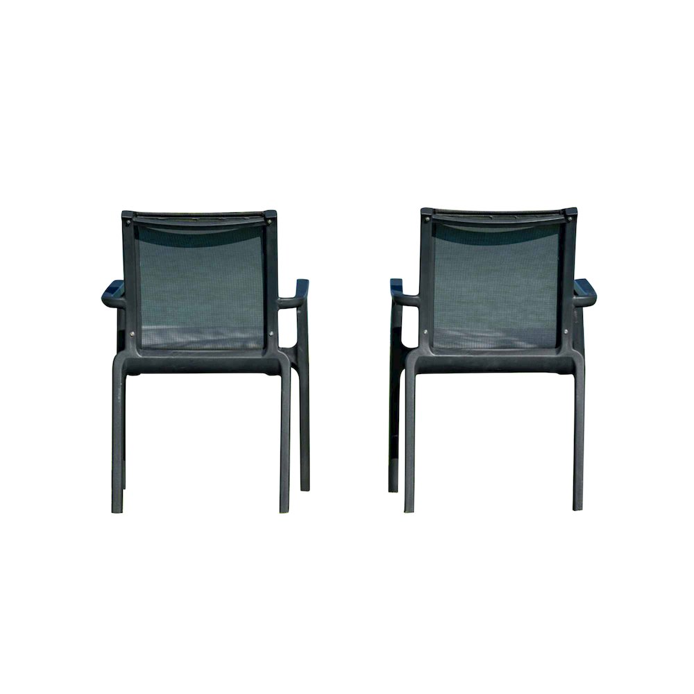 Paris Set of 2 Sling Armchairs - Anthracite