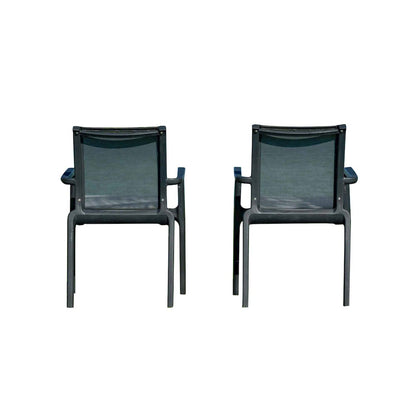 Paris Set of 2 Sling Armchairs - Anthracite
