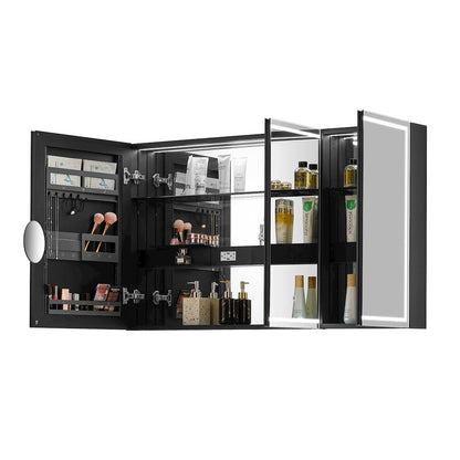 48"x28" Rectangular Frameless Surface-Mount Medicine Cabinet