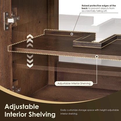 Cerrito 30" Single Bathroom Vanity in Brown Brushed Oak