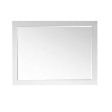48" Rectangular Bathroom Wood Framed Wall Mirror in White