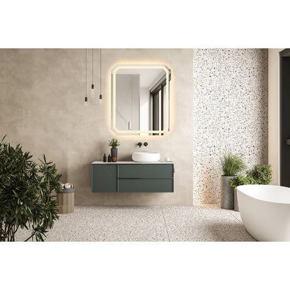36x30" Octogan Frameless Modern LED Bathroom Vanity Mirror