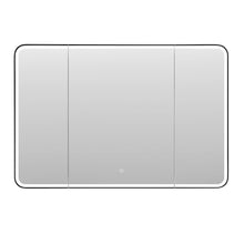 48"x32" Rectangular Bathroom Black Aluminum Mirror Medicine Cabinet