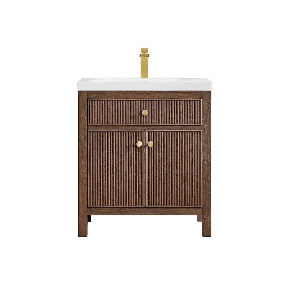 Cerrito 30" Single Bathroom Vanity in Brown Brushed Oak