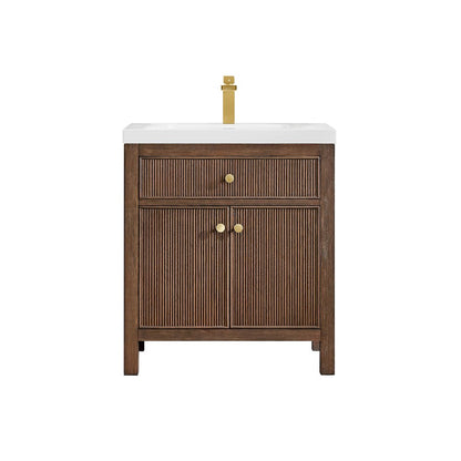 Cerrito 30" Single Bathroom Vanity in Brown Brushed Oak