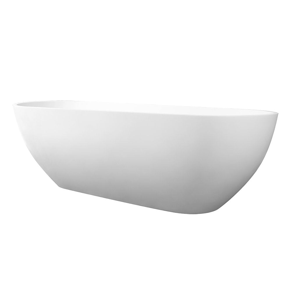 59" x 30" Solid Surface Soaking Bathtub and Integrated Overflow