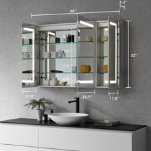 Frameless Surface-Mount/Recessed LED Lighted Bathroom Medicine Cabinet