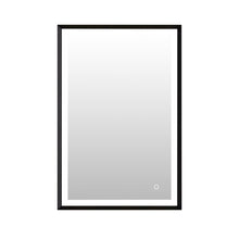 24"x36" Rectangular Wall Mirror in Matte Black Aluminum Framed