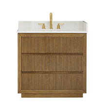 Navan 36" Single Bathroom Vanity in Weathered Brown