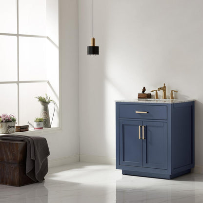 30" Single Bathroom Vanity Set in Royal Blue without Mirror
