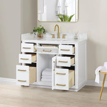 42" Single Bathroom Vanity in White without Mirror