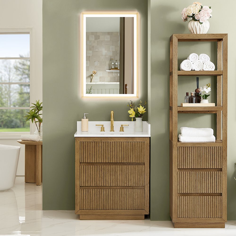 Navan 30" Single Bathroom Vanity in Weathered Brown