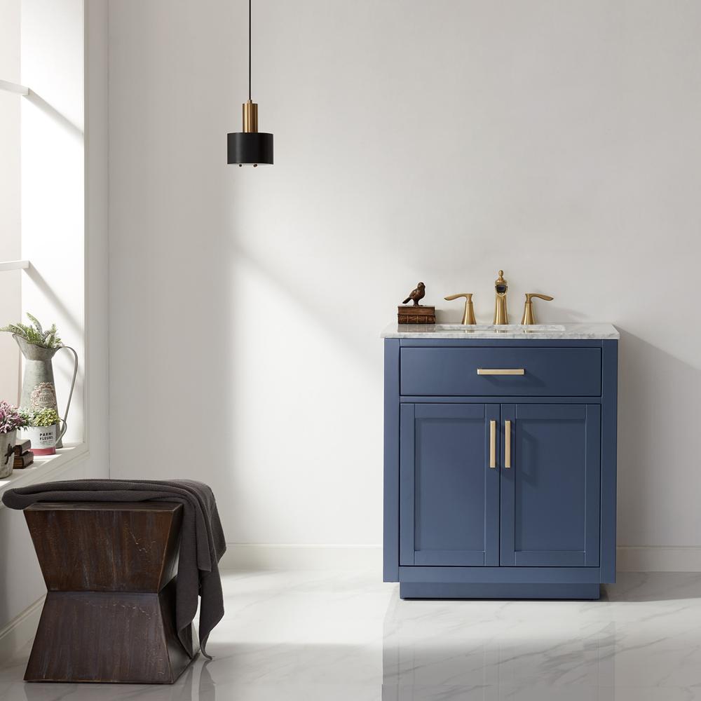 30" Single Bathroom Vanity Set in Royal Blue without Mirror