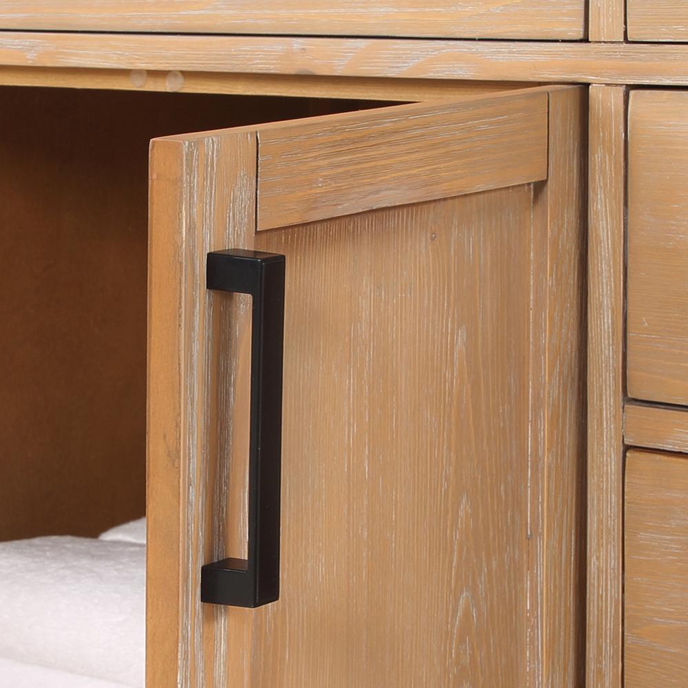 48" Single Bathroom Vanity in Light Brown with Mirror