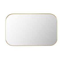 48x30" Rectangular Aluminum Framed in Brushed Gold Modern Bathroom Wall Mirror