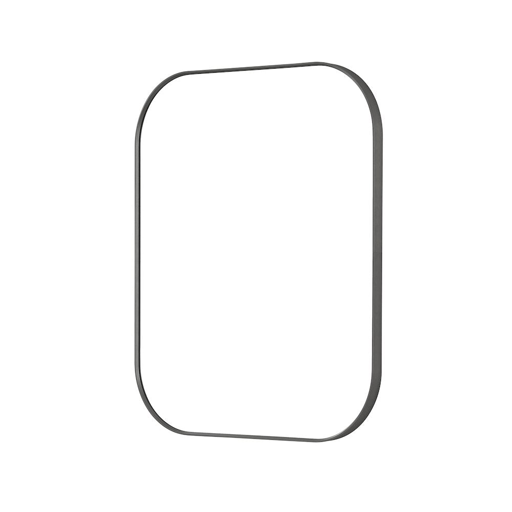 36x30" Rectangular Aluminum Framed in Gunmetal Modern Bathroom Wall Mirror
