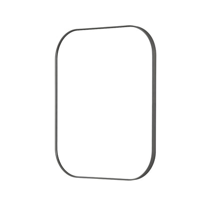 36x30" Rectangular Aluminum Framed in Gunmetal Modern Bathroom Wall Mirror