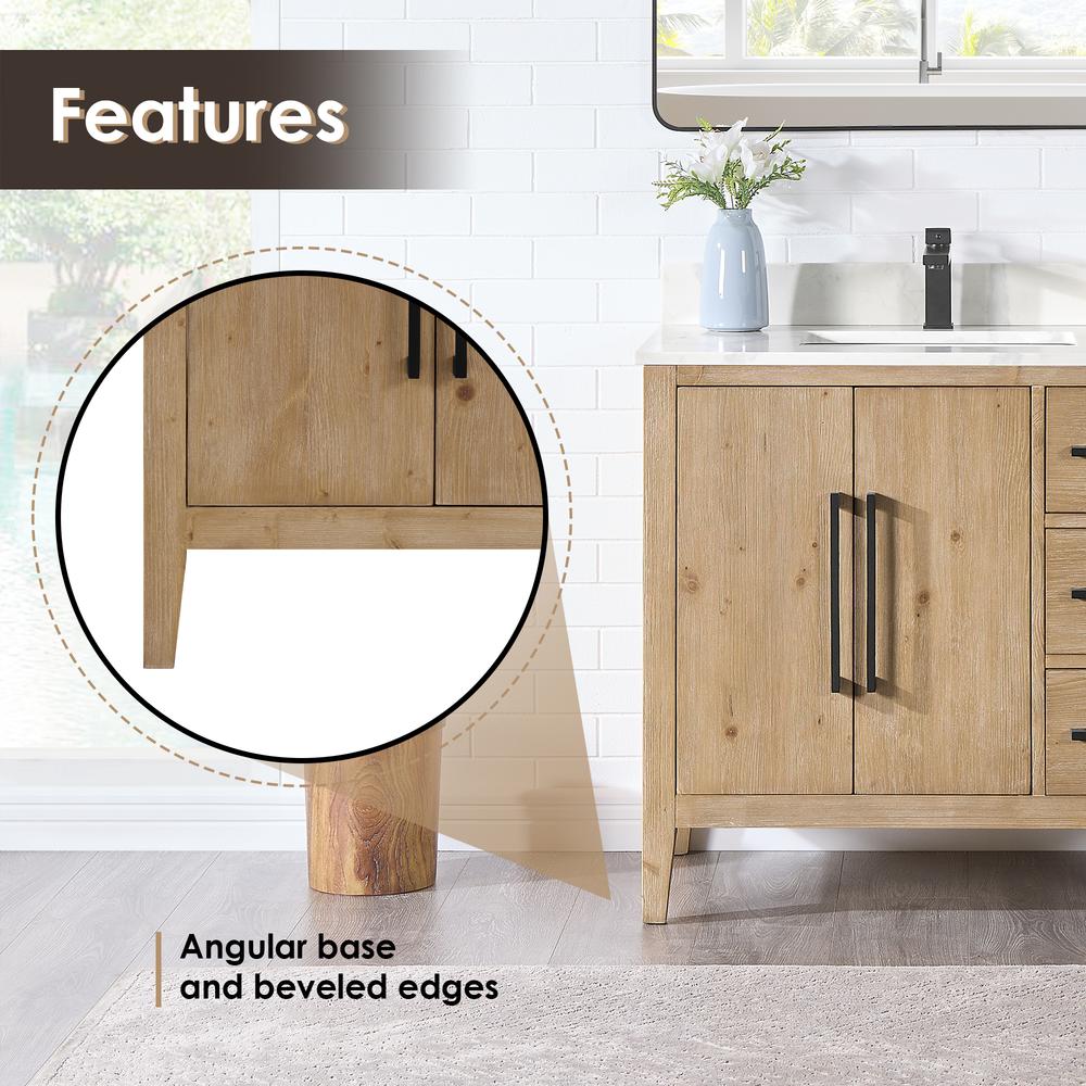 Single Bathroom Cabinet Vanity Base without Top and Sink, no Mirror