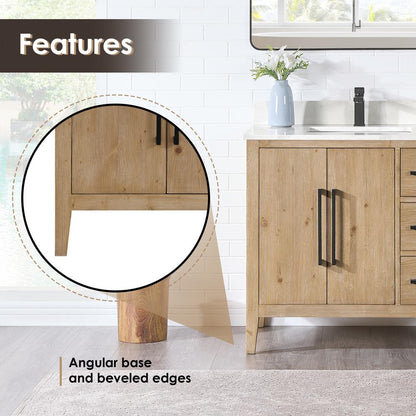 Single Bathroom Cabinet Vanity Base without Top and Sink, no Mirror