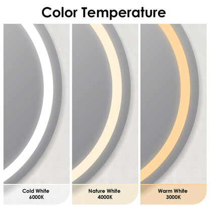 Padova 32” Round  Frameless Modern LED Bathroom Vanity Mirror