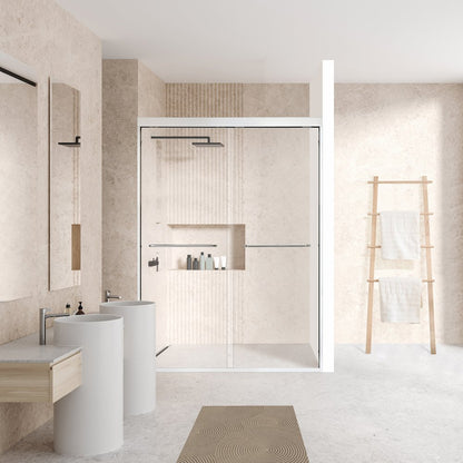 Framed Shower Door in Polished Chrome with Clear Glass