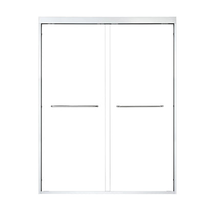 Framed Shower Door in Polished Chrome with Clear Glass