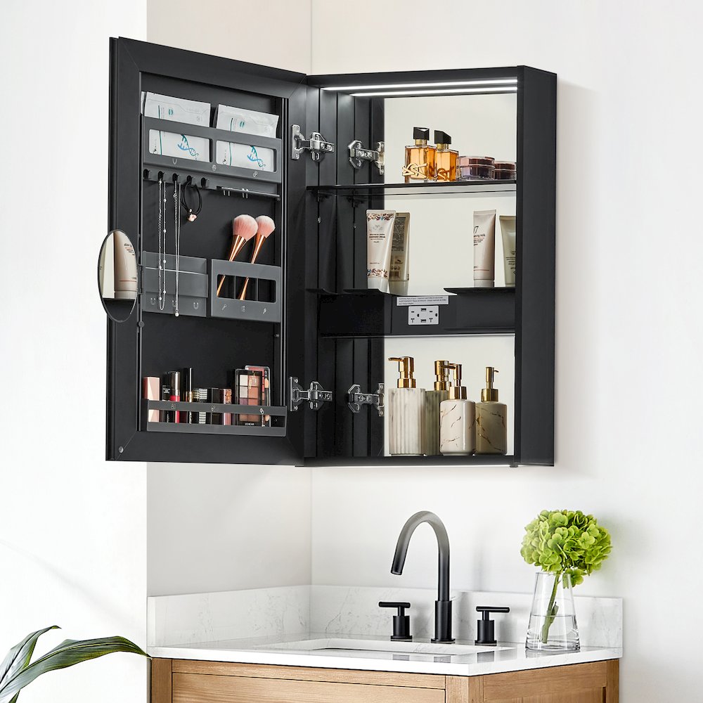 20"x28" Rectangular Frameless Surface-Mount Medicine Cabinet