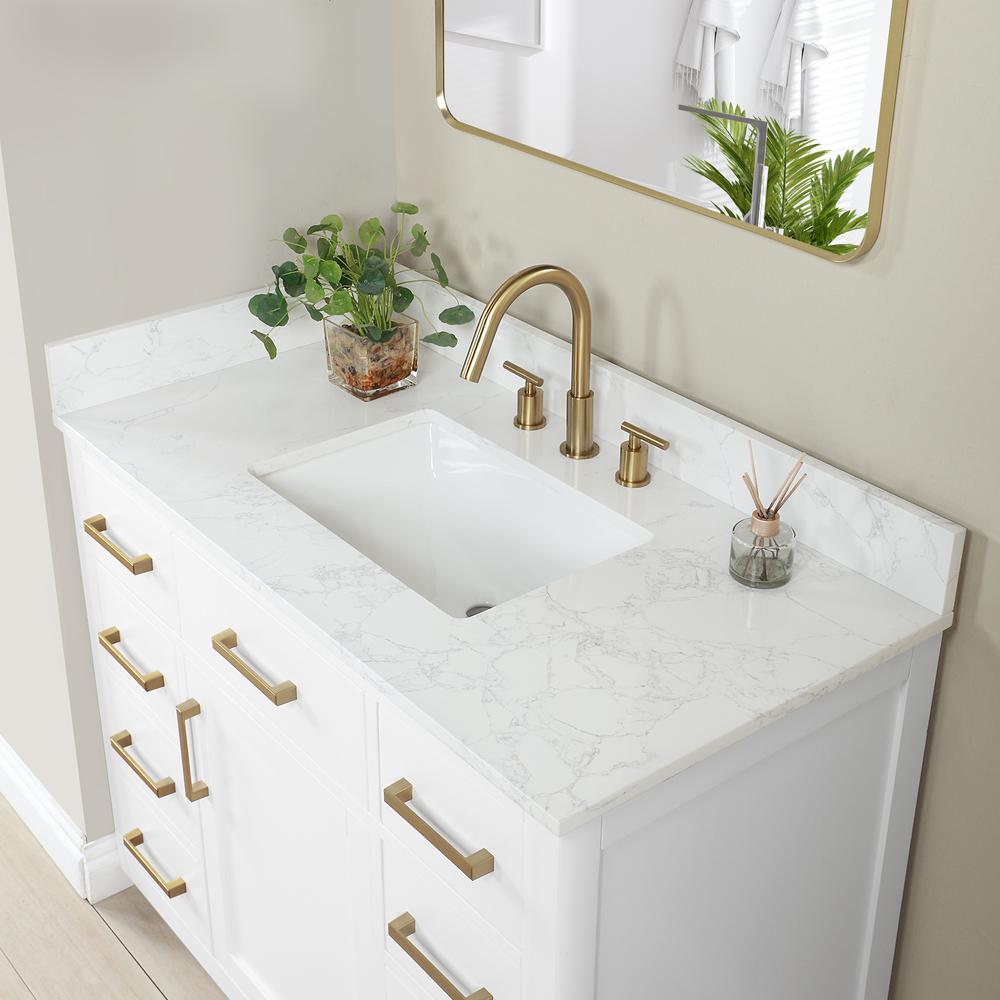 42" Single Bathroom Vanity in White without Mirror