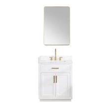 30" Single Bathroom Vanity in White with Mirror