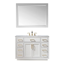 48" Single Bathroom Vanity Set in White with Mirror