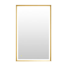 48"x30" Rectangular Wall Mirror in Brushed Gold Aluminum Framed