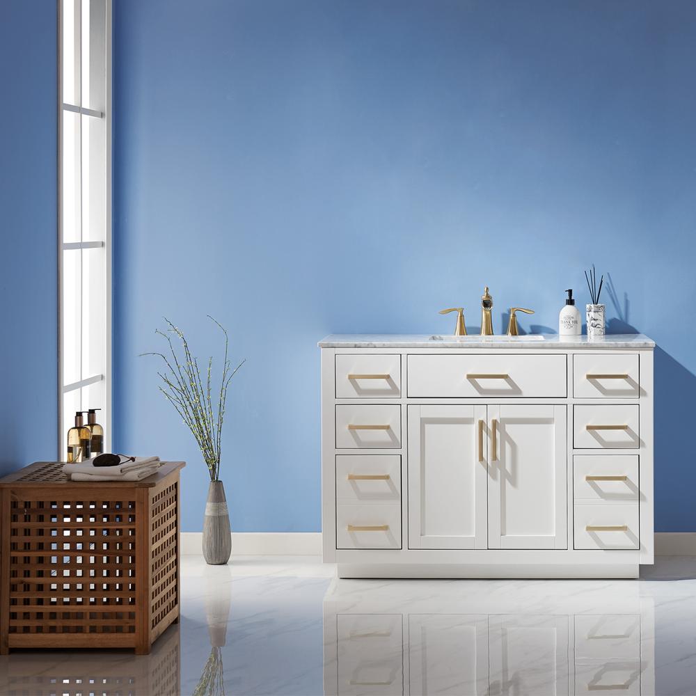 48" Single Bathroom Vanity Set in White without Mirror